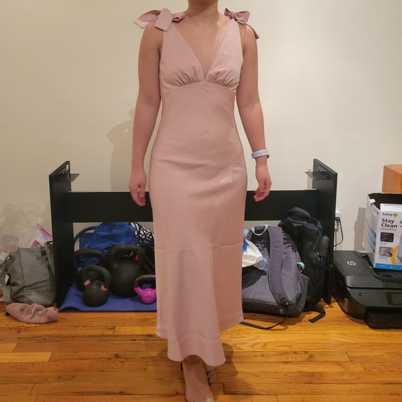 BHLDN Hudson Satin Charmeuse Dress in Dusty Rose (Never worn) - Picture 4 of 4